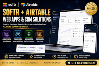 build an airtable CRM, softr airtable, airtable database, airtable automation
