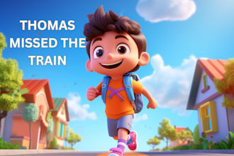 3d children book illustration and children story book for kids