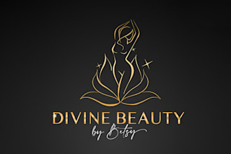 make a fashion beauty spa and body massage logo
