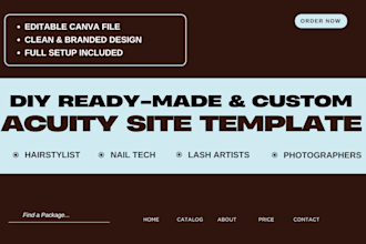 acuity scheduling site template DIY acuity site design hair acuity booking site