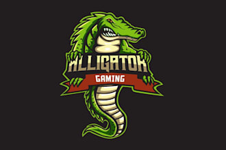 create alligator logo for your brand
