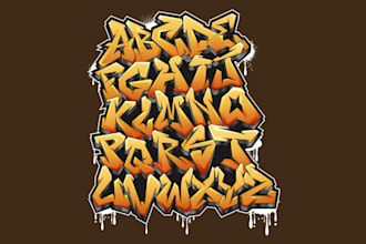 make a hand lettering graffiti signature logo