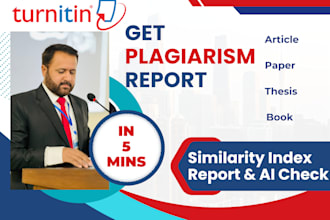 provide an urgent plagiarism report and ai check