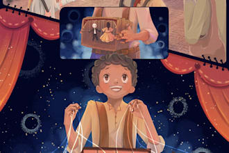 draw comic illustration and webtoon format
