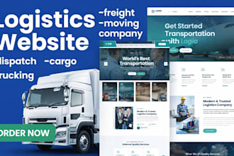 create logistics, trucking, dispatch, freight, moving company website