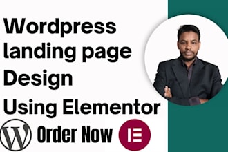 create wordpress landing page design elementor landing page sales page service