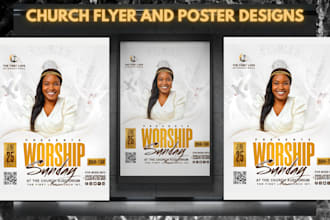 design a professional church flyer event poster or gospel concert poster