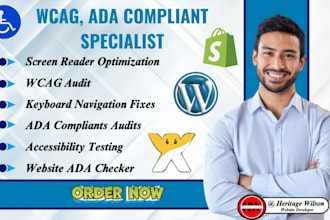do wcag accessibility ada compliance features to your wix wordpress shopify site