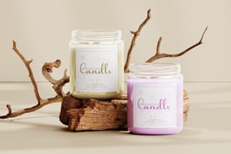 design candle label, perfume label, and product label