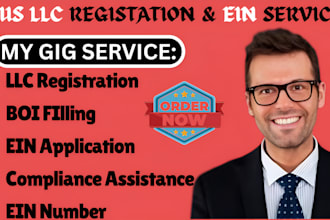 handle USA llc registration, ein application, and business formation