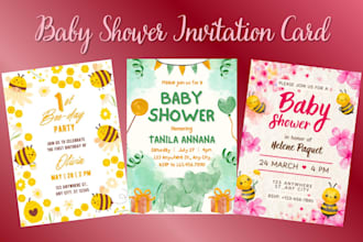 design a baby shower invitation card