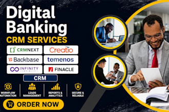 crmnext creatio backbase temenos infinity finacle fiserv finastra servicenow crm