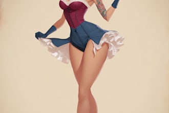 design pin up art for any purpose