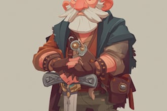 draw 2d game character illustration