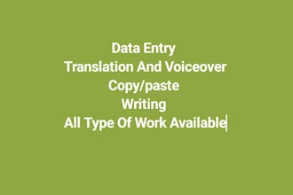 do data entry for you