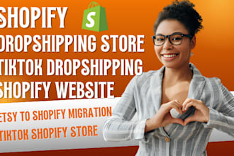 design shopify dropshipping store tiktok dropshipping store shopify website