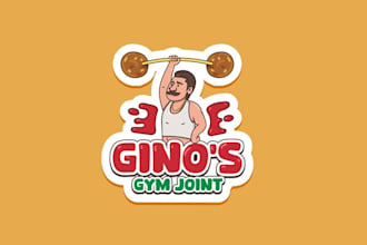 design guido italian gym joint logo
