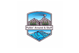 do motivation mountain and beach logo for mini golf course