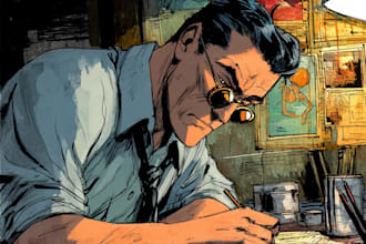 draw retro comic book illustration retro comic book page