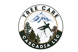 design wonderful tree care mountains rivers logo