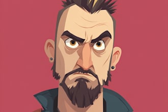 create cartoon character or avatar in vectors