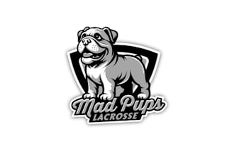 design mad pups lacrosse logo