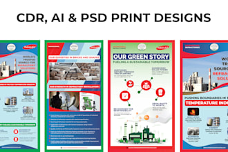 create any size attractive print ready design