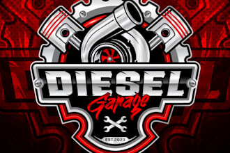 design a minimalist modern diesel automotive logo your brand