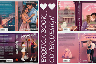 design illustrated romance book cover for amazon kdp ebook paperback