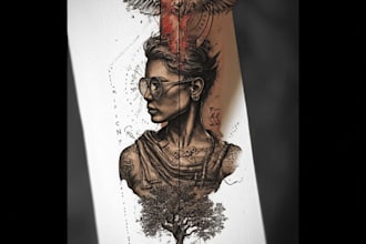 make a realistic realism tattoo design for you