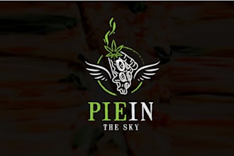 design high definition marijuana infused pizza shop logo