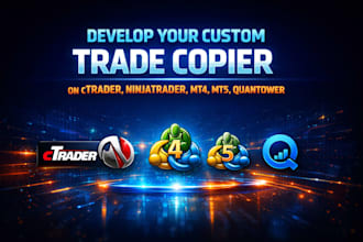 develop your custom trade copier on ctrader, ninjatrader, mt4, mt5, quantower