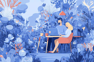create stylish flat vector illustrations
