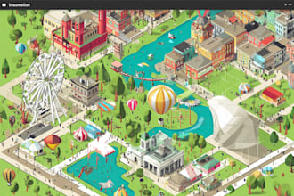 do any city map, vector map, event map, road map and travel map design