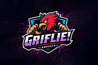create unique griffin logo with t shirt and fast delivery