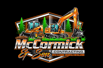 create creative and good looking contracting logo design