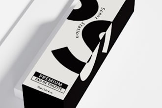 design professional labels and box packaging with mockups