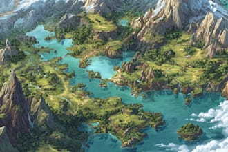 do fantasy map design map maker vector map illustration