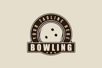 design cornhole badminton cycling wrestling bowling logo