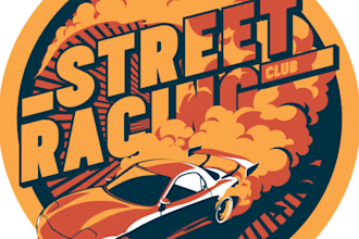 design drift teams, automotive shops, car clubs, and motorsport events logo
