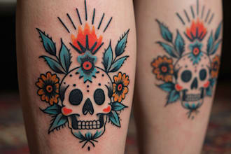 make old school style tattoo design