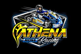 create professional and specially kart racing logo design
