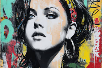 create custom street graffiti pop art or urban character portraits