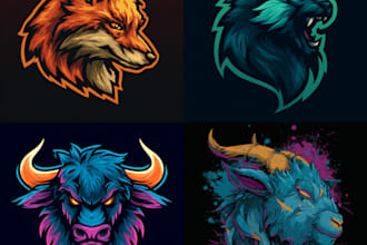 design vector animal illustrations for esports logo