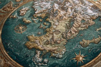 create high quality bespoke fantasy maps illustration