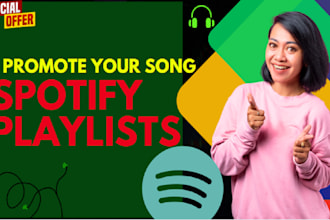 promote your song on trending spotify playlists in USA UK, germany