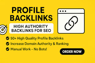 high authority profile backlinks for SEO