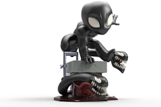 do action figure design,stl file chbi 3d model,cute 3d toy for printing,cartoon