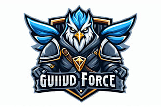 make awesome guild finix force logo with t shirt design