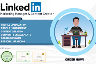 be your linkedin marketing manager and content creator